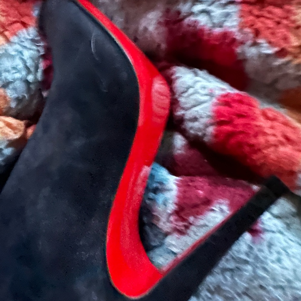 Christian Louboutin Black Suede Ankle Booties - Picture 5 of 7